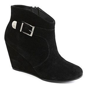 BCBGeneration Black Suede Wooster Booties
